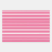 Drie Shades Red Stripes Inpakpapier Vel (Voorkant 3)