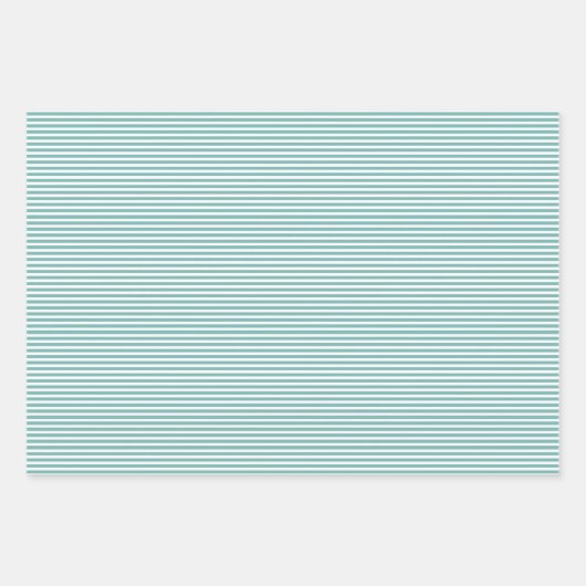 Drie Shades Turquoise Stripes Inpakpapier Vel (Voorkant)