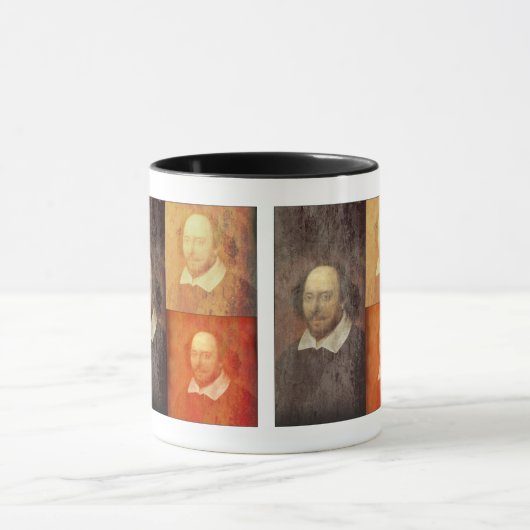 Drie Shakespeare Portrait Collage Mok (Midden)