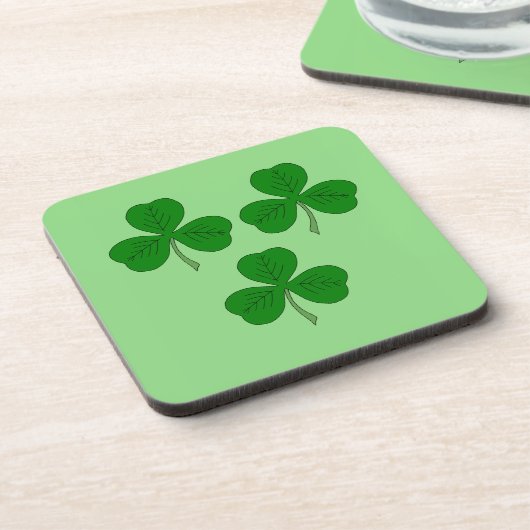 Drie Shamrocks Bier Onderzetter (Linkerzijde)