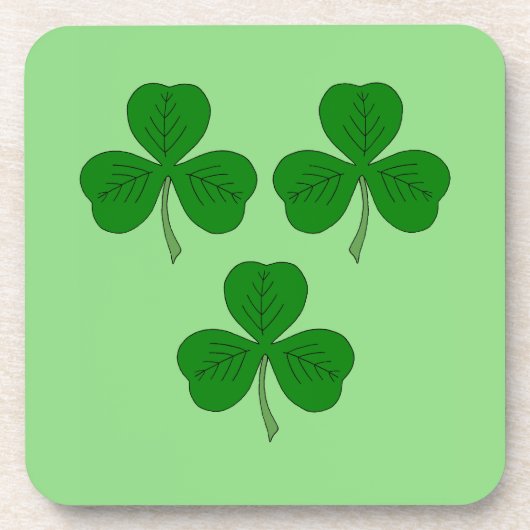 Drie Shamrocks Bier Onderzetter (Voorkant)