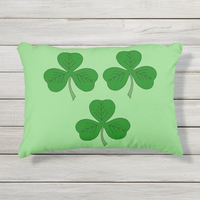Drie Shamrocks Buitenkussen (Voorkant)