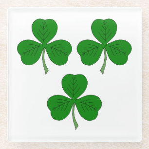 Drie Shamrocks Glazen Onderzetter