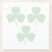 Drie Shamrocks Glazen Onderzetter (Achterkant)