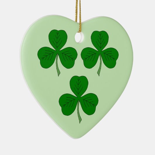 Drie Shamrocks Keramisch Ornament (Rechts)