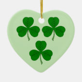 Drie Shamrocks Keramisch Ornament (Voorkant)