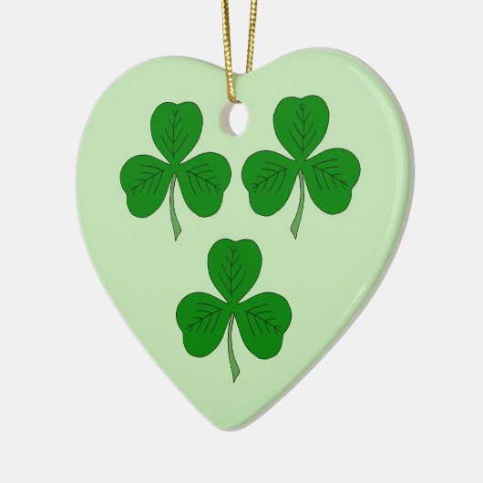 Drie Shamrocks Keramisch Ornament (Links)