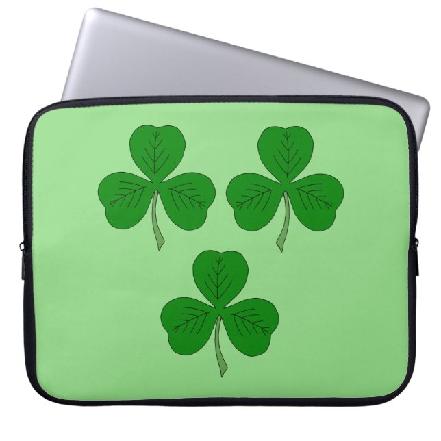 Drie Shamrocks Laptop Sleeve (Voorkant)