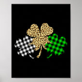 Drie Shamrocks Leopard Buffalo Pset St Patrick D Poster (Voorkant)