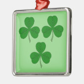 Drie Shamrocks Metalen Ornament (Links)