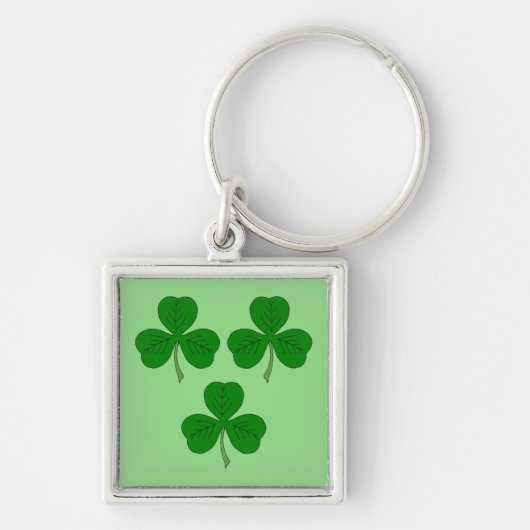 Drie Shamrocks Sleutelhanger (Voorkant)