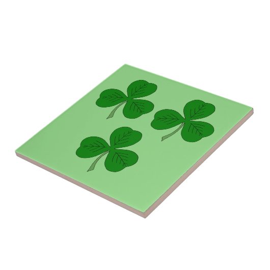Drie Shamrocks Tegeltje (Zijkant)