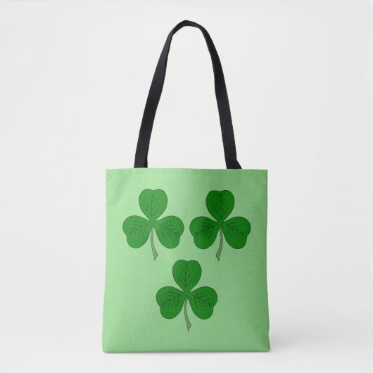 Drie Shamrocks Tote Bag (Voorkant)