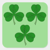 Drie Shamrocks Vierkante Sticker (Voorkant)