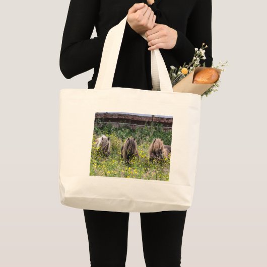 Drie Shetland pony stalleeuwen - Jumbo Tas (Voorkant (product))