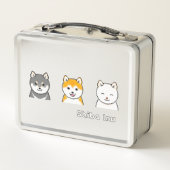 Drie shiba-infuushonden met verschillende kleuren  (Achterkant)