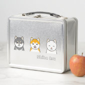 Drie shiba-infuushonden met verschillende kleuren  (In situ)
