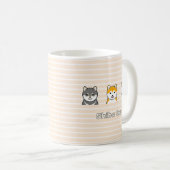 Drie Shiba Inu Dog Friends Pixel Art Coffee-Mok Koffiemok (Voorkant rechts)