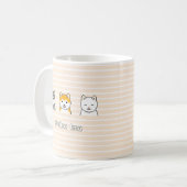 Drie Shiba Inu Dog Friends Pixel Art Coffee-Mok Koffiemok (Voorkant links)