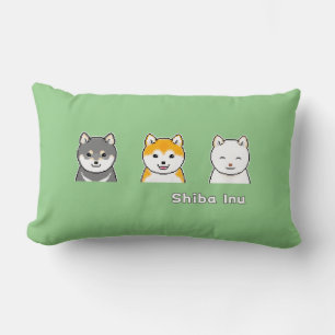 Drie Shiba-inus met verschillende kleuren van de m Kussen