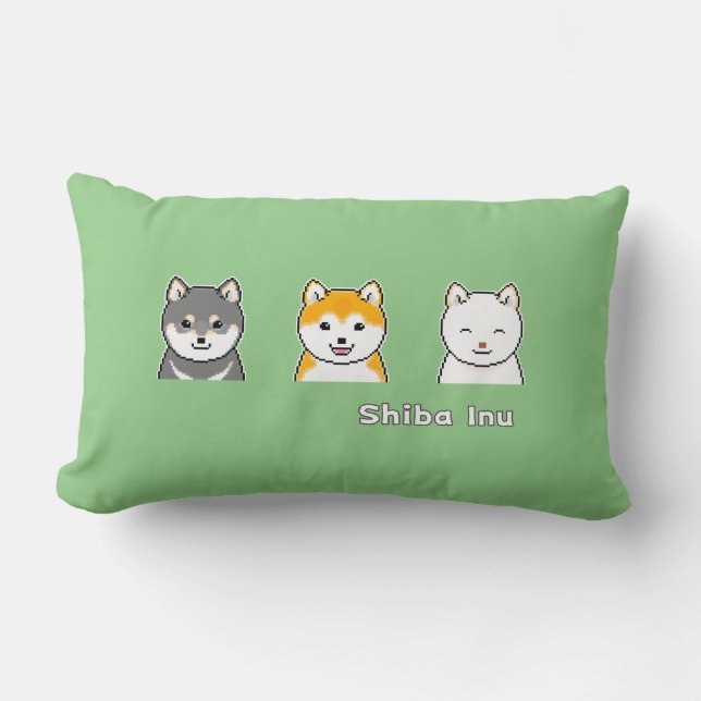 Drie Shiba-inus met verschillende kleuren van de m Kussen (Voorkant)