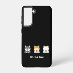 Drie Shiba-inus met verschillende kleuren van de m Samsung Galaxy Hoesje