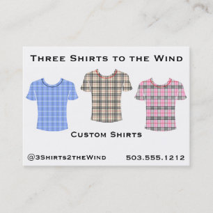 Drie Shirten aan de Wind Visitekaartje