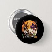 Drie Siamese katten cosplay heks Halloween Ronde Button 5,7 Cm (Voorkant /achterkant)