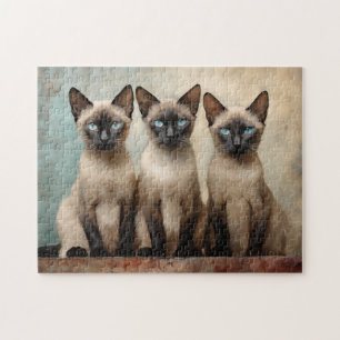 Drie Siamese katten Legpuzzel