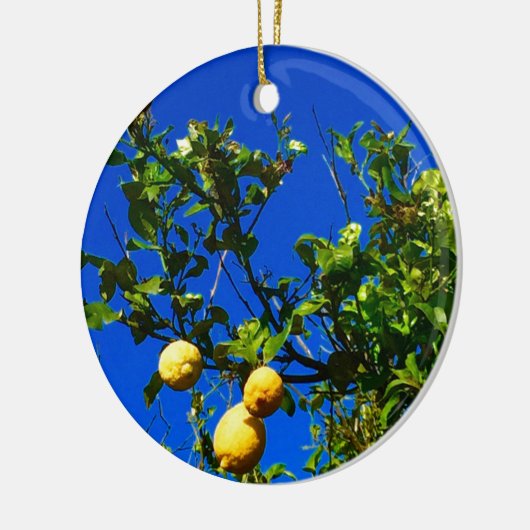 Drie Siciliaanse Lemons Keramisch Ornament (Links)