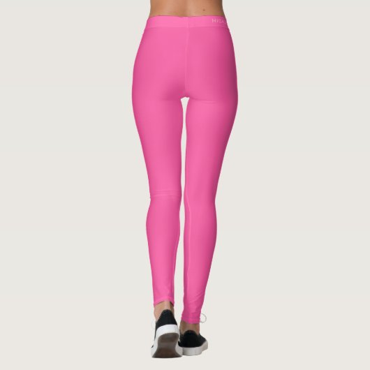 Drie Side Stripe Roze Leggings met aangepaste kleu (Achterkant)