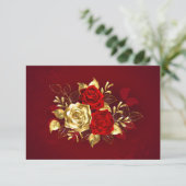 Drie sieradenrozen bedankkaart (Staand voorkant)