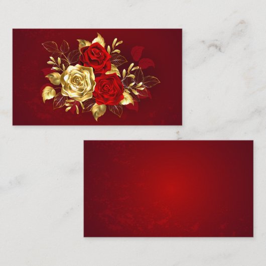 Drie sieradenrozen contactkaartje (Voorkant / Achterkant)