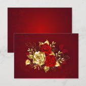 Drie sieradenrozen kaart (Voorkant / Achterkant)