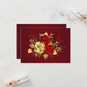 Drie sieradenrozen kaart (Voorkant / Achterkant in situ)