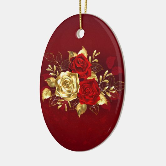 Drie Sieradenrozen Keramisch Ornament (Links)