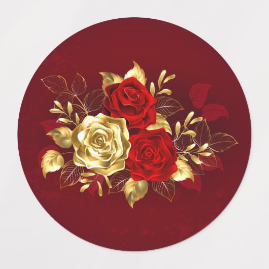 Drie sieradenrozen labels (Design 1)