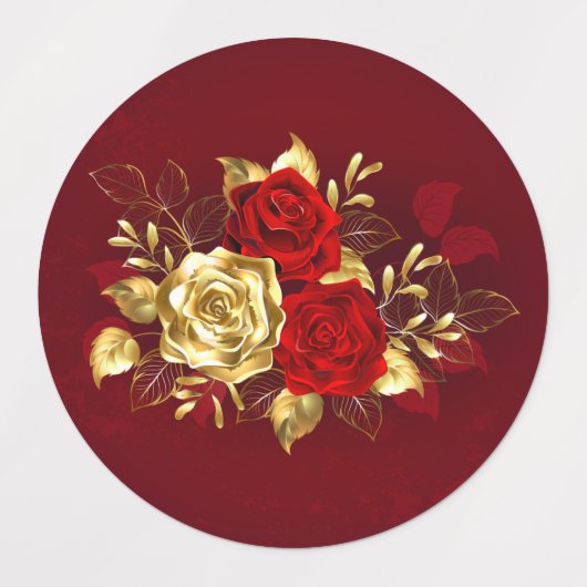Drie sieradenrozen labels (Design 3)