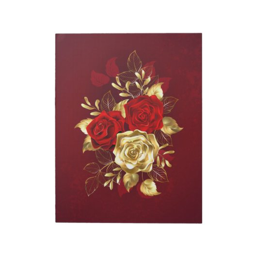 Drie Sieradenrozen Notitieblok (Linkerzijde)