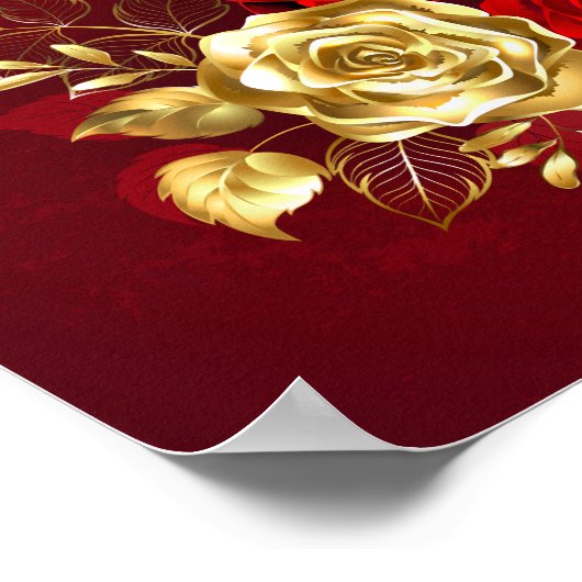 Drie sieradenrozen poster (Hoek)