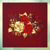 Drie sieradenrozen raamsticker (Vel 3)