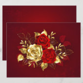 Drie sieradenrozen save the date (Voorkant / Achterkant)