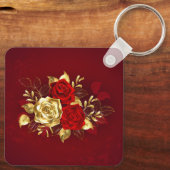 Drie sieradenrozen sleutelhanger (Achterkant)