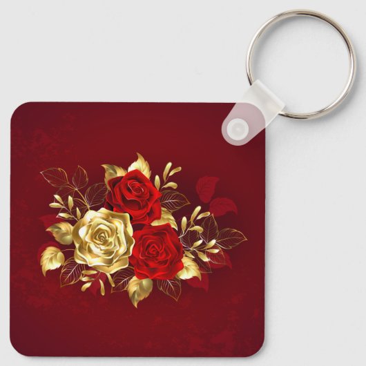 Drie sieradenrozen sleutelhanger (Achterkant)