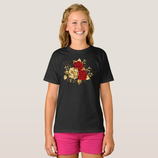 Drie sieradenrozen t-shirt (Voorkant volledig)