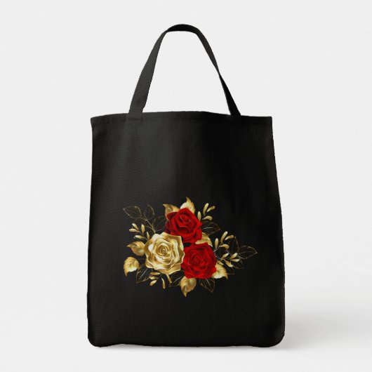 Drie sieradenrozen tote bag (Achterkant)