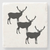 Drie Silhouette Elk Onderzetters (Voorkant)
