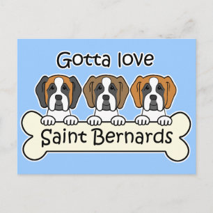 Drie Sint Bernards Briefkaart