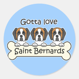 Drie Sint-Bernards Ronde Sticker