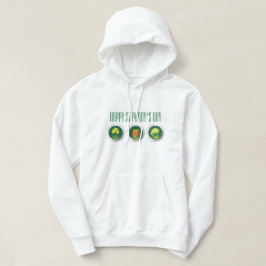Drie Sint-Paddy's Day-Icon's White Hoodie